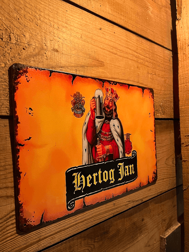 Metalen bord Hertog jan - 30 X 20 cm