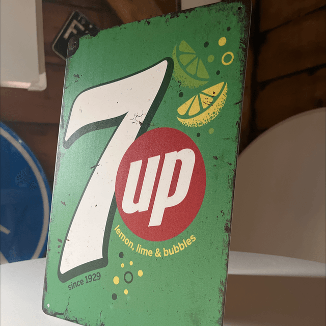 7up metalen bord - 20x30 cm