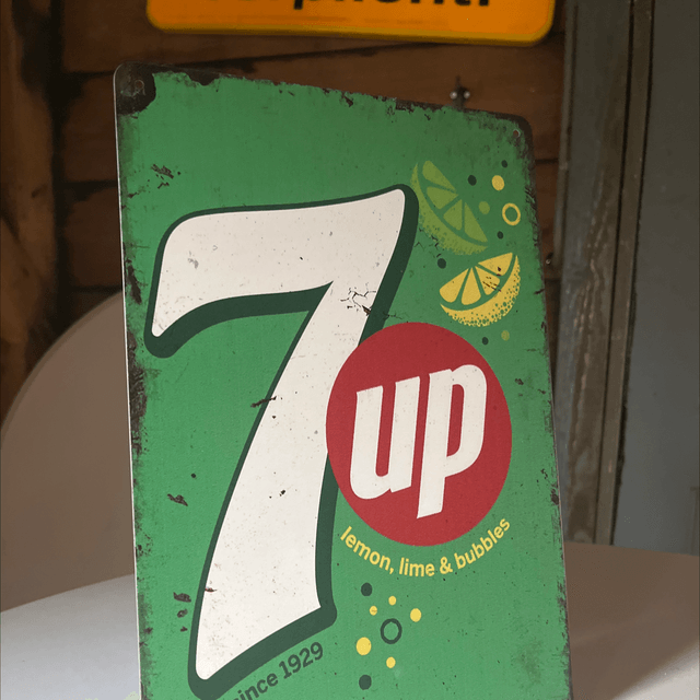 7up metalen bord - 20x30 cm