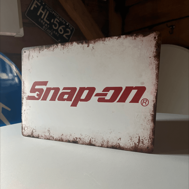 Snap on metalen bierbord - 30x20 cm
