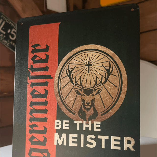 Jagermeister “be the meister” metalen bord - 20x30 cm