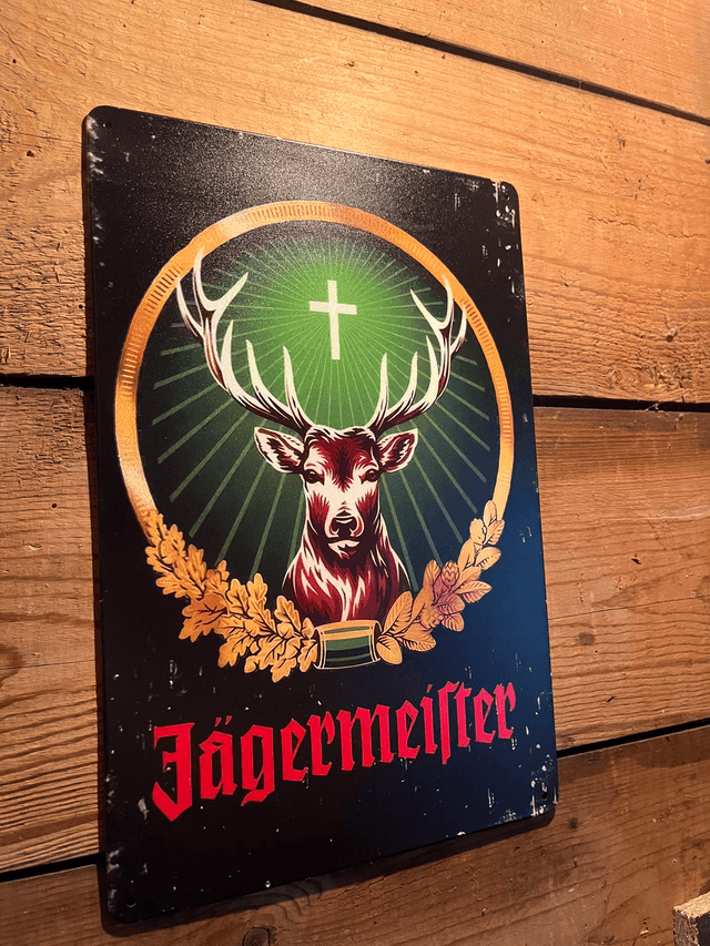 Jagermeister metalen bord 20x30 cm 