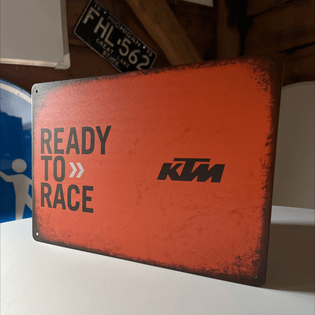 KTM metalen bord - 30x20 cm