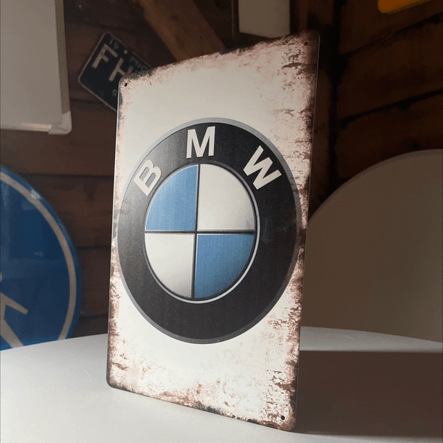 BMW metalen bord - 20x30 cm