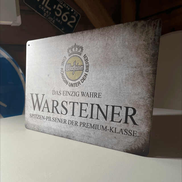 Warsteiner metalen bord - 30x20 cm