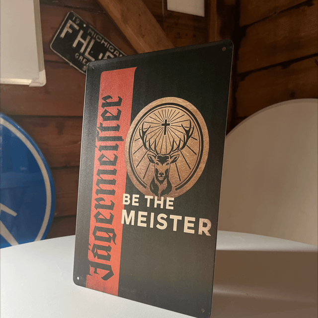 Jagermeister “be the meister” metalen bord - 20x30 cm