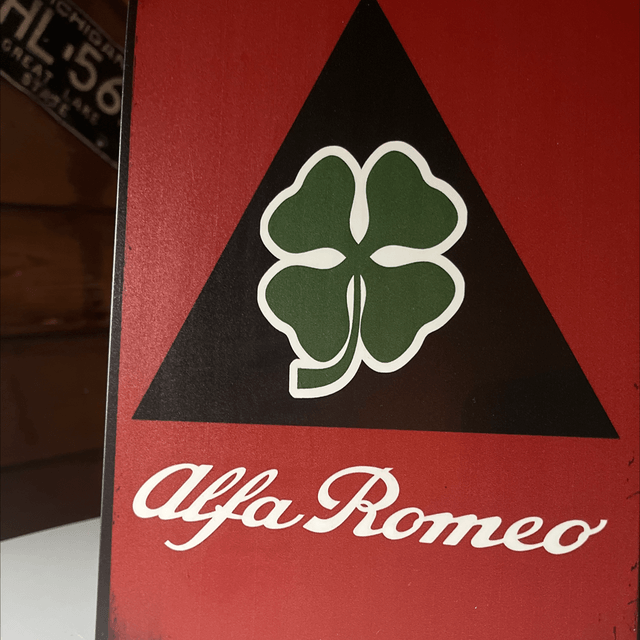 Alfa Romeo metalen bord - 20x30 cm