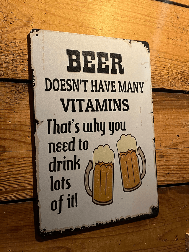 Metalen bierbord (BEER) - 20 - 30 cm
