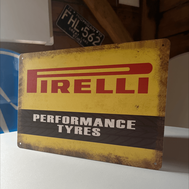 Pirelli metalen bord - 30x20 cm