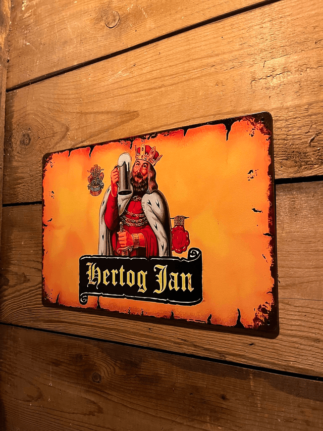 Metalen bord Hertog jan - 30 X 20 cm